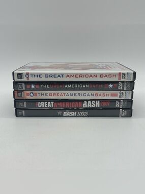 Lot of 5 WWE The Great American Bash 2004, 2005, 2006, 2007, 2009 DVD Bundle